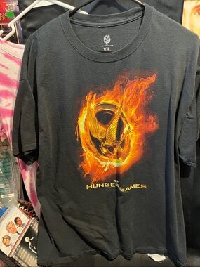 The Hunger Games Black Short Sleeve Graphic Tee - XL